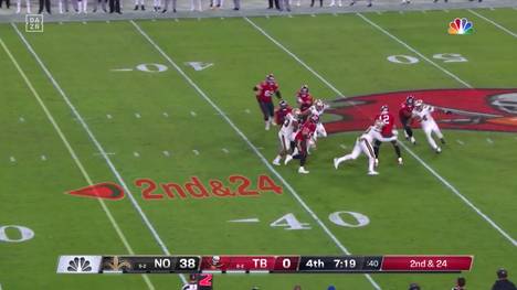 Was für eine Klatsche für Tom Brady und die Tampa Bay Buccaneers. Die New Orleans Saints überrollen den Rivalen in der NFC South.