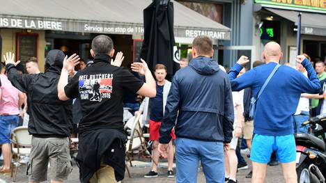 Russische und englische Hooligans waren auch in Lille unterwegs