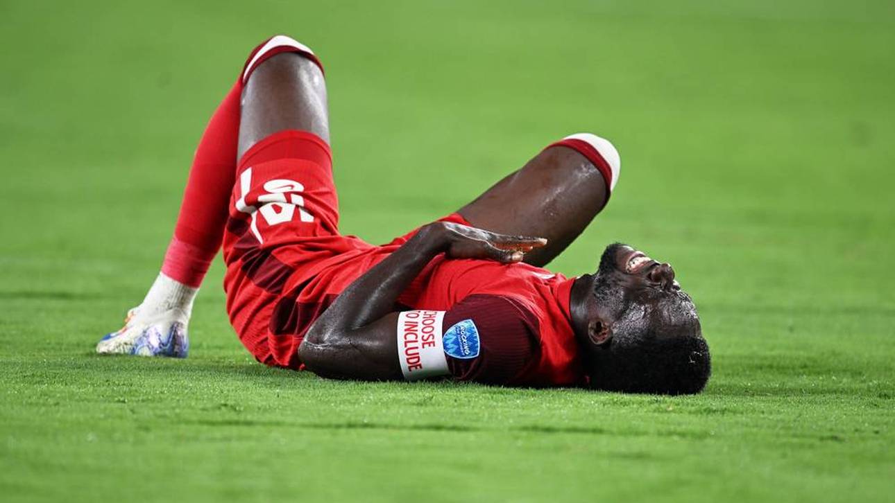 Alphonso Davies musste gegen Argentinien verletzungsbedingt ausgewechselt werden