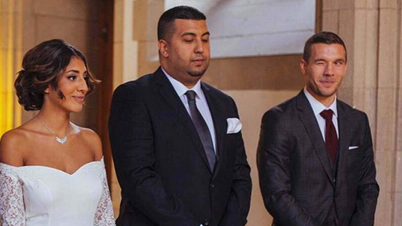 Podolski als Trauzeuge im Einsatz