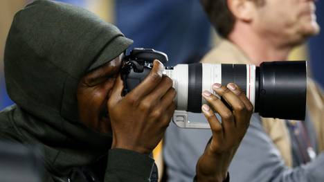 Kevin Durant von den Oklahoma City Thunder war beim Super Bowl als Fotograf aktiv