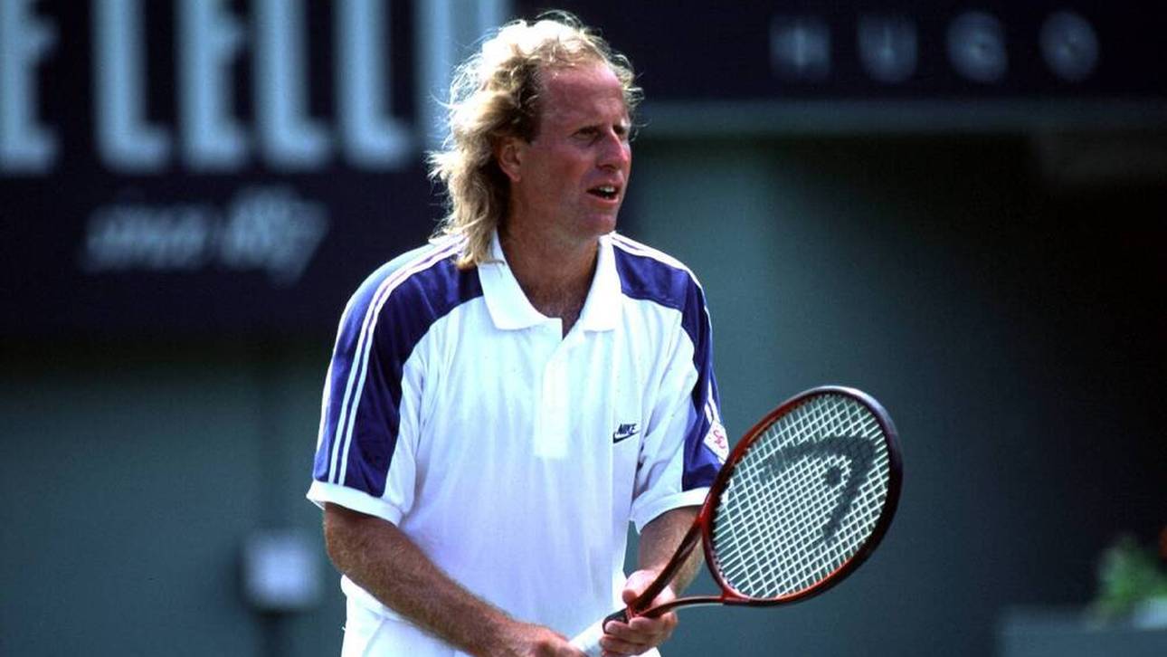 Vitas Gerulaitis bei einem Altherren-Match im Jahr seines Todes 1994