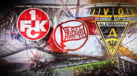 Der 1. FC Kaiserslautern, Kickers Offenbach und Alemannia Aachen: Traditionsklubs, die zu kämpfen haben