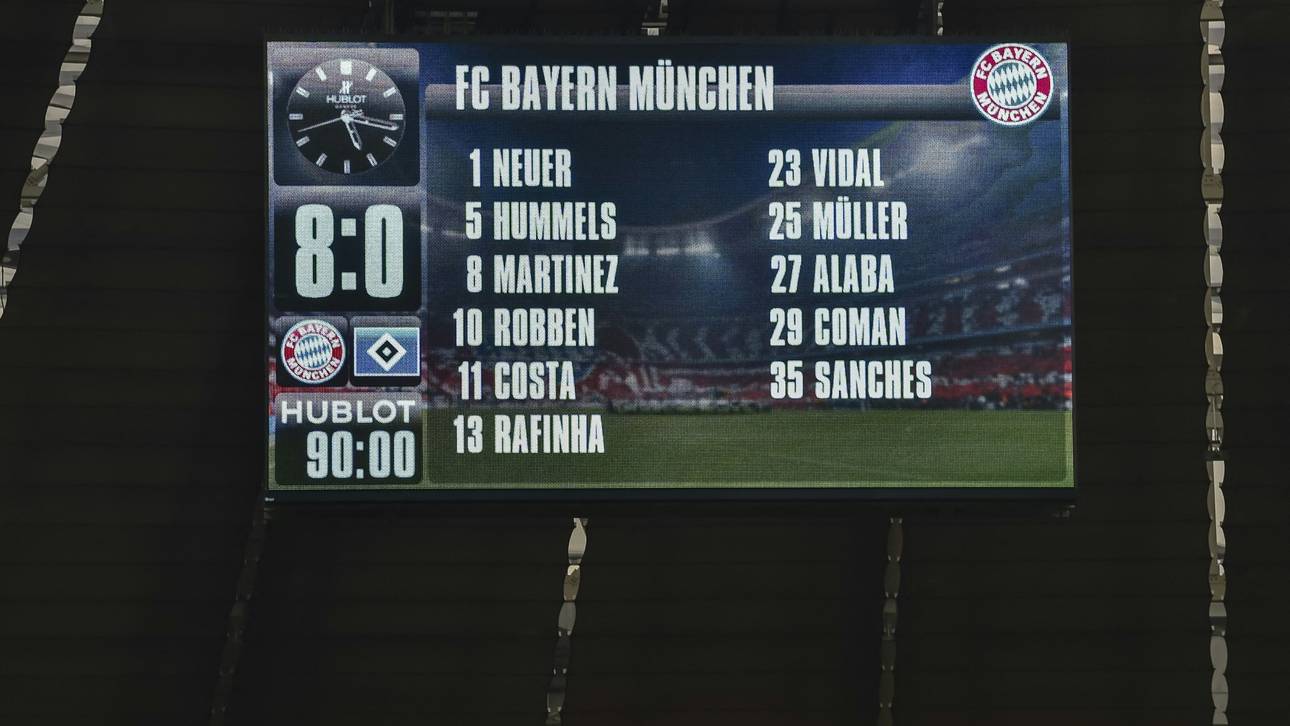 FC Bayern: HSV-Bilanz des Schreckens