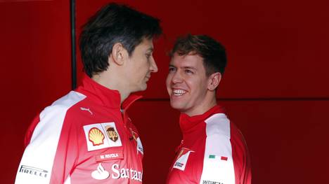 Massimo Rivola (l.) mit Sebastian Vettel