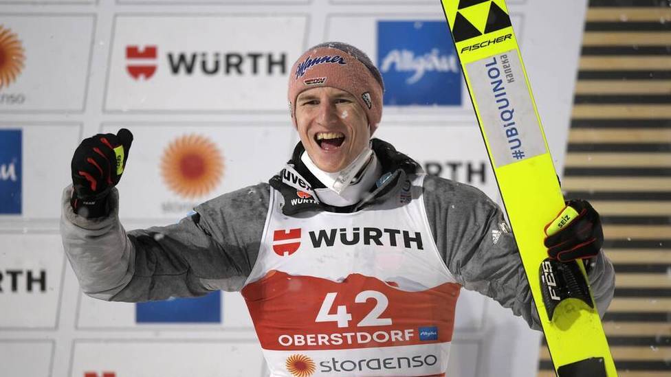 Karl Geiger erlebt als Skispringer eine Saison der Auf und Abs - und bejubelt nun wieder WM-Bronze auf der Großschanze in Oberstdorf