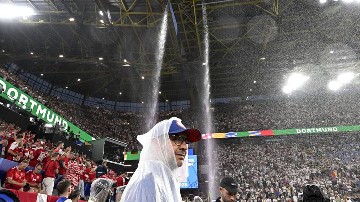 Von überall fließt das Wasser herunter. 