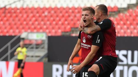 Fabian Nürnberger traf im Relegationshinspiel gegen den FC Ingolstadt gleich doppelt
