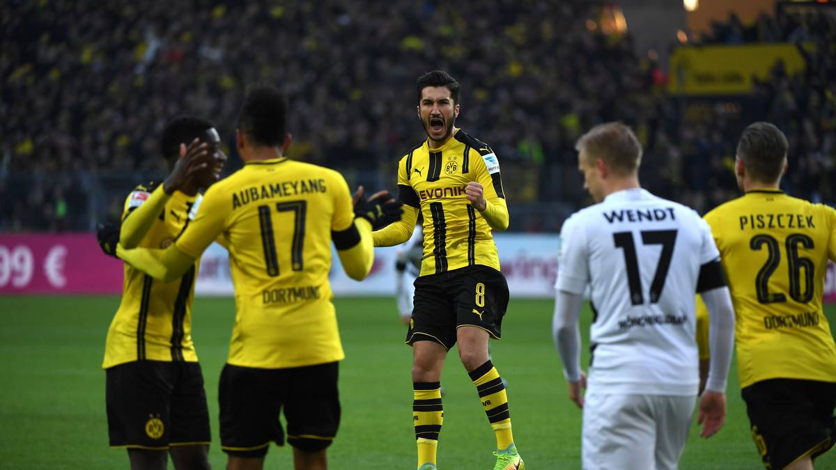 Doch nur 59 Sekunden später schlägt der BVB zurück. Aubameyang erzielt seinen 14. Saisontreffer