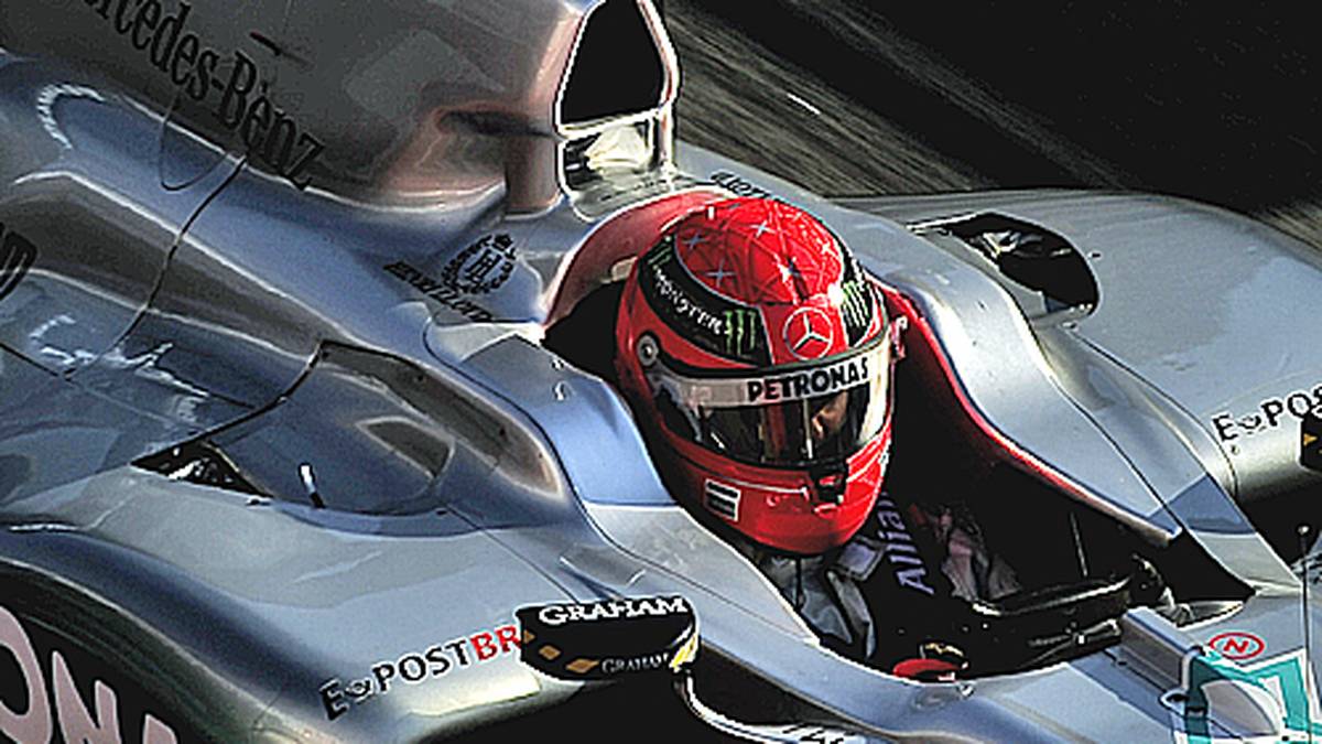 Seinen Roten Renner hat Schumacher gegen einen Silberpfeil eingetauscht