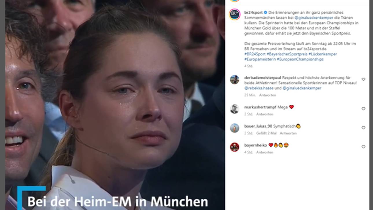Gina Lückenkemper ist zu Tränen gerührt