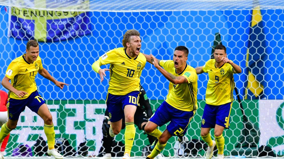 RB-Star Emil Forsberg schießt SCHWEDEN ins Viertelfinale. Gegen die Schweiz gelang ihm in der 66. Minute mit einem abgefälschten Schuss das entscheidende 1:0. Die schwedische Presse feiert ihr Team