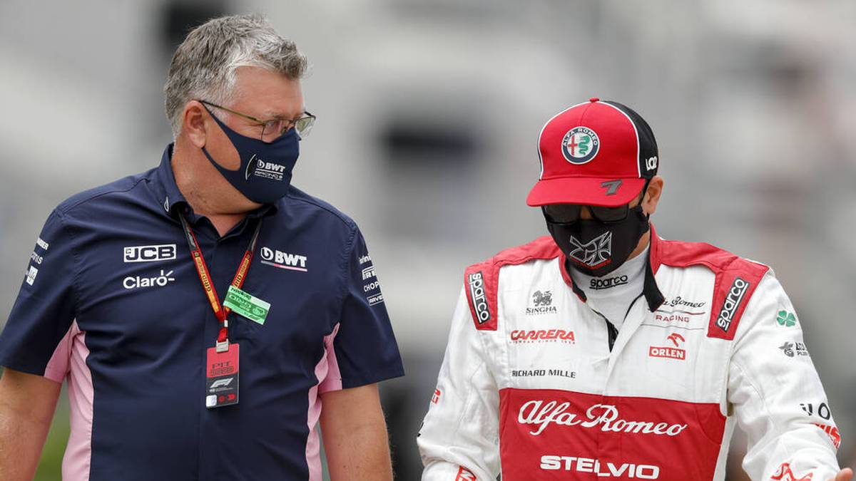 Otmar Szafnauer (l.) mit Alfa-Romeo-Routinier Kimi Räikkönen