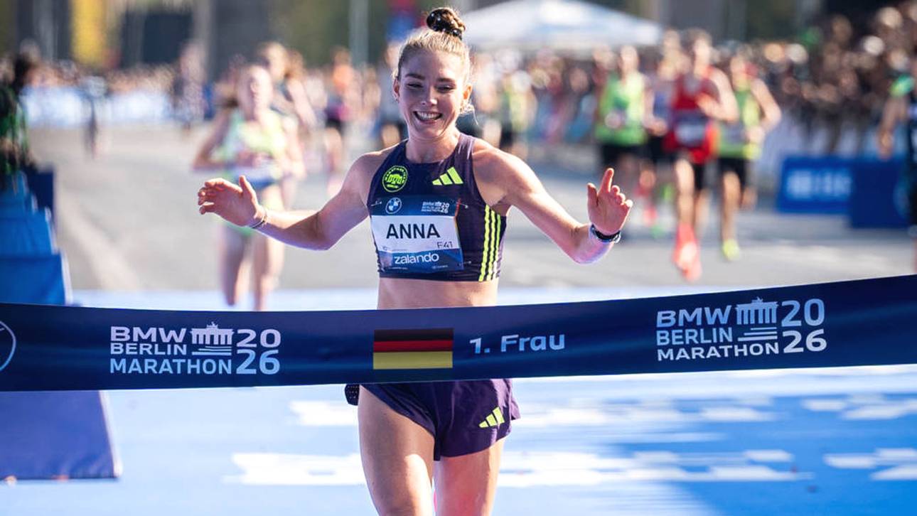 Anna Langerwisch läuft beim Berlin-Marathon als erste Deutsche ins Ziel
