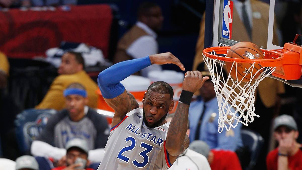 Die eine oder andere Flugshow ließ sich natürlich auch "King James" nicht nehmen. Seine 23 Punkte können sich sehen lassen