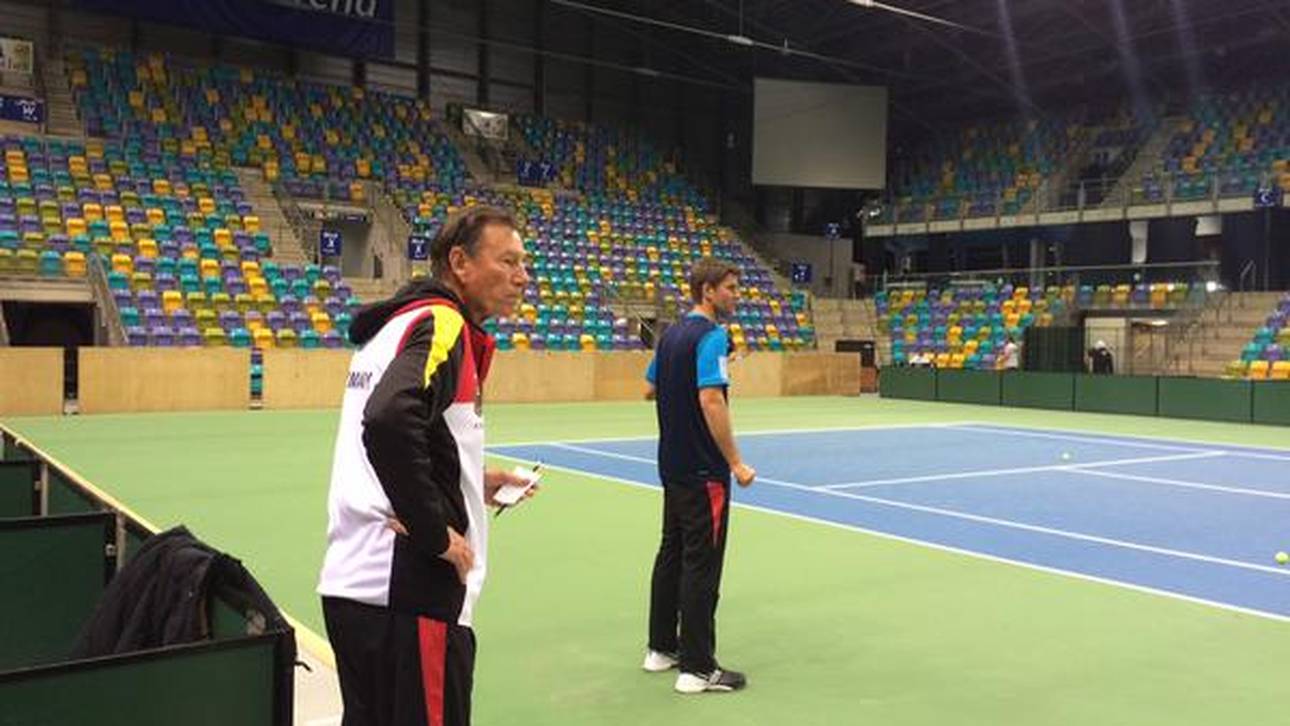 Erstes Training unter Pilic