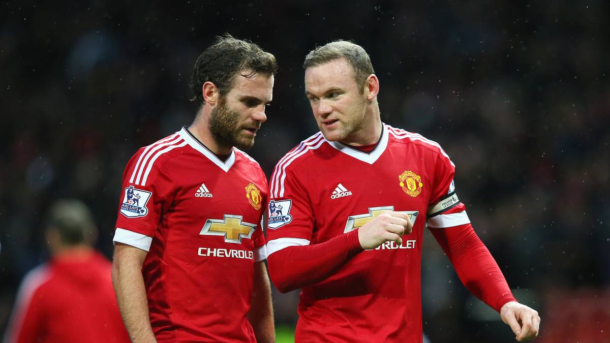 Juan Mata und Wayne Rooney von Manchester United