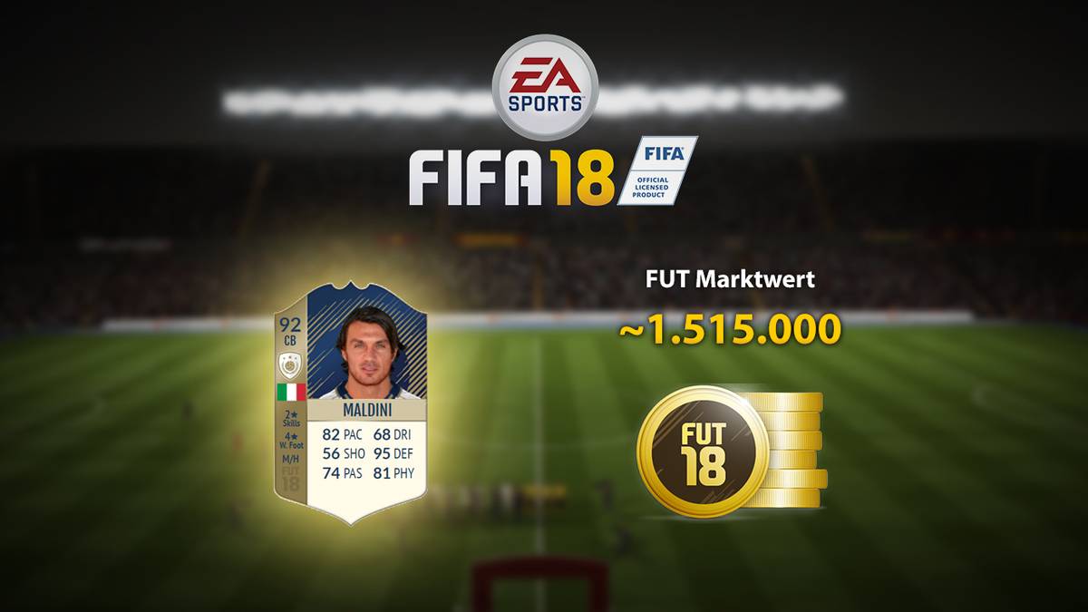 An der Seite von Ferdinand steht Milan-Legende Paolo Maldini, der ebenfalls eine Ikone in FIFA 18 ist