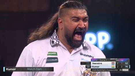 Nitin Kumar schreibt indische Dartsgeschichte und gewinnt in einem spannenden Match gegen Richard Veenstra. Als erster indischer Spieler gewinnt er ein Spiel im Ally Pally und steht in der zweiten Runde.