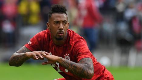 Bayern Munich's German defender Jerome Boateng warms up prior the German first division Bundesliga football match FC Bayern Munich vs TSG 1899 Hoffenheim in Munich, southern Germany, on October 5, 2019. (Photo by Christof STACHE / AFP) / DFL REGULATIONS PROHIBIT ANY USE OF PHOTOGRAPHS AS IMAGE SEQUENCES AND/OR QUASI-VIDEO (Photo by CHRISTOF STACHE/AFP via Getty Images)