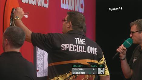 Jose de Sousa gewinnt auch beim Darts Players Championship sein Auftaktmatch. Gegen Mike De Decker gewinnt der Portugiese mit 6:3. 