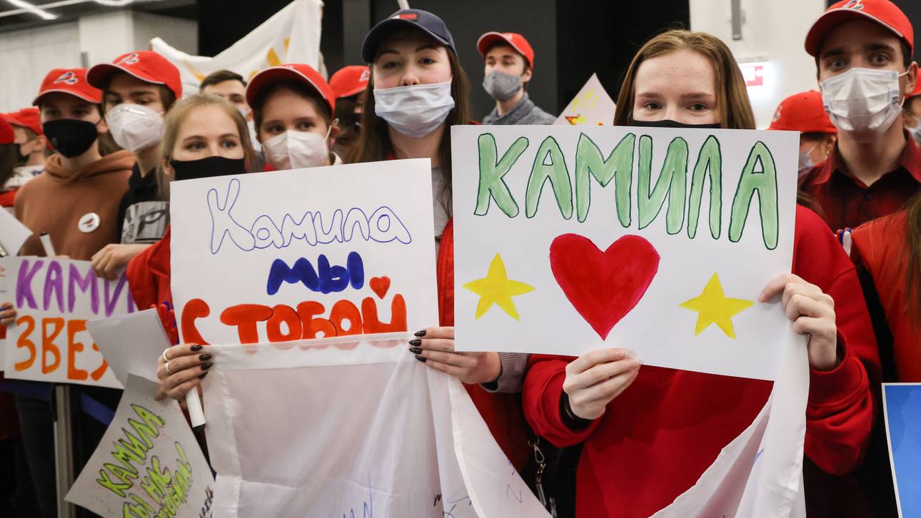 Walijewa begeistert empfangen