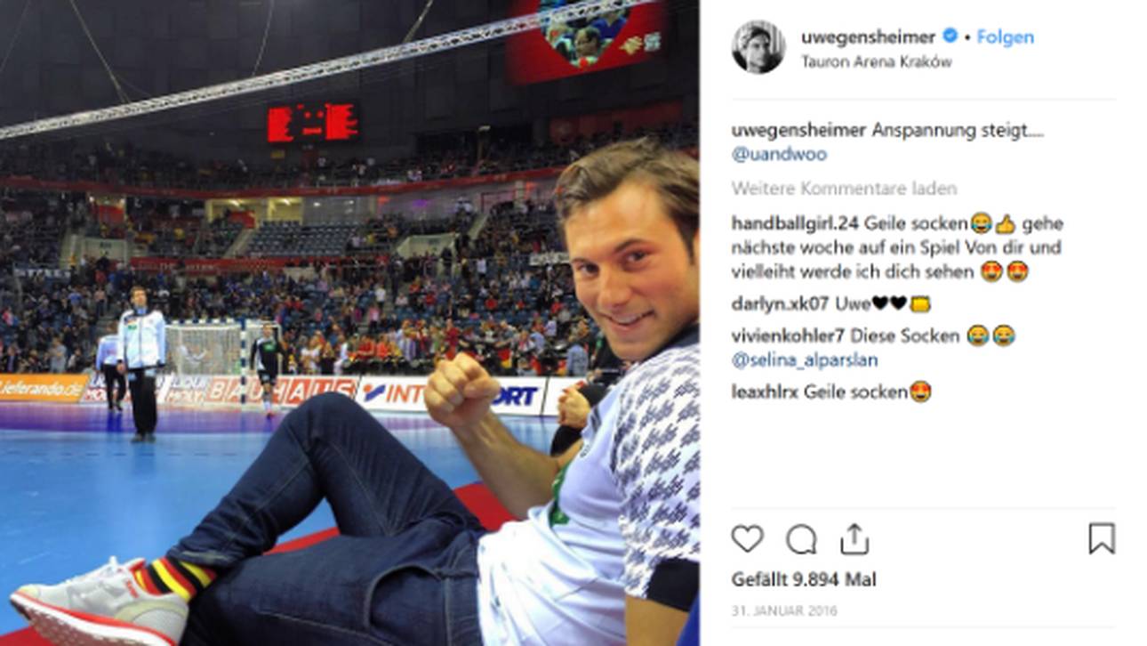 Trotz Tribünenplatz - Uwe Gensheimer hat beim EM-Titel 2016 mitgefiebert