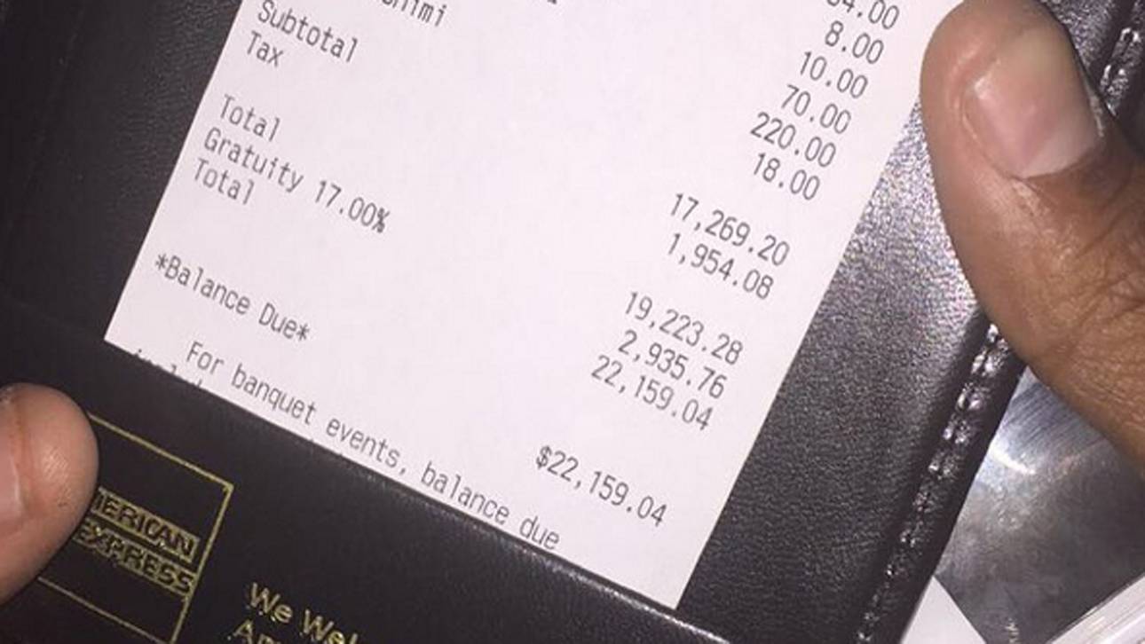 NFL-Streich: Essen für 22.000 Dollar