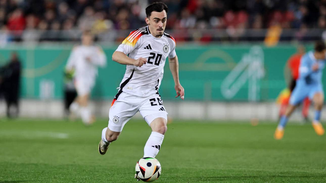 Paul Nebel im DFB-Dress bei der U21