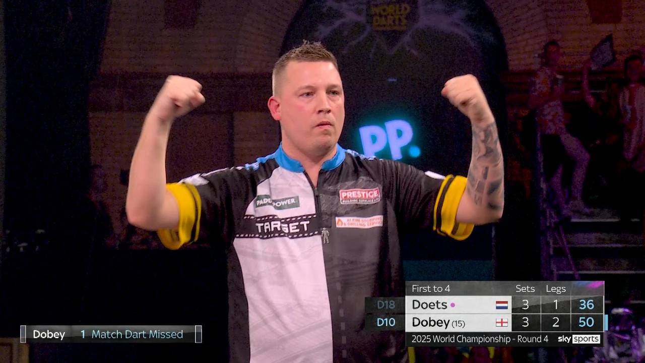 Darts-WM: Achterbahnfahrt! Chris Dobey gewinnt trotz Doppel-Drama