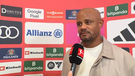 Bayern startet mit einem deutlichen 5:1 gegen den VfB Stuttgart in die Bundesliga. Auf die Frage nach dem Abstand zur Konkurrenz erinnert Vincent Kompany daran, dass Stuttgart den von Thomas Tuchel trainierten FC Bayern vor nicht allzu langer Zeit in die Knie zwang.