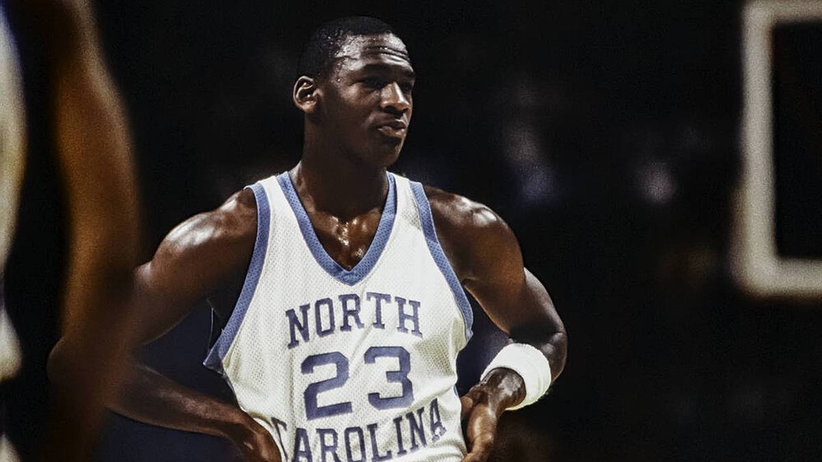 Der junge Michael Jordan an der University of North Carolina