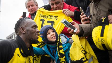 Usain Bolt trainierte im März 2018 bei Borussia Dortmund mit