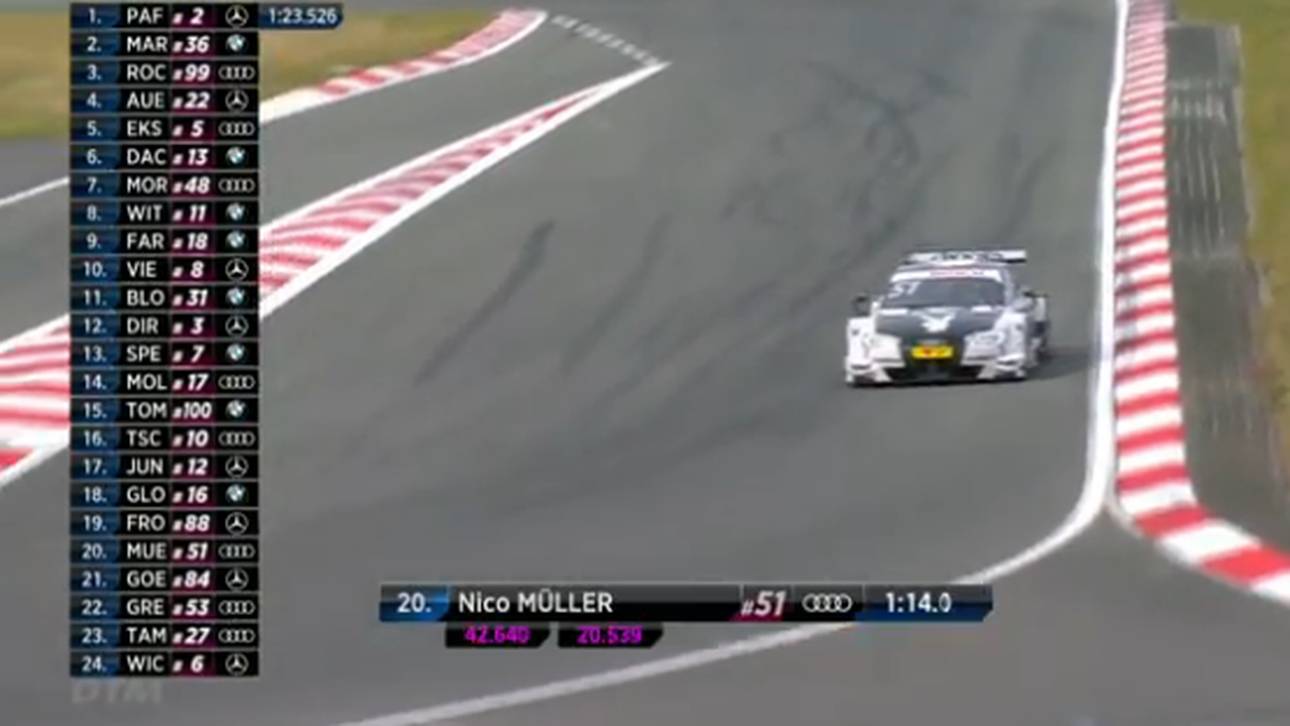 DTM-Training: Müller fährt Bestzeit