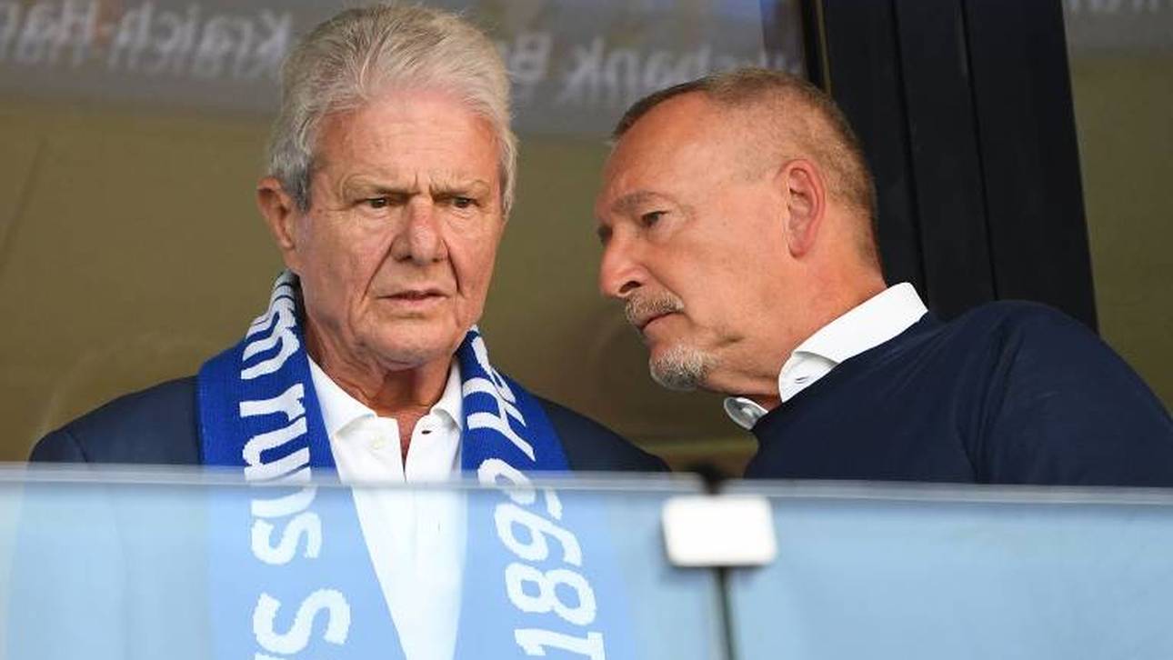 Roger Wittmann (r.) im Gespräch mit Dietmar Hopp