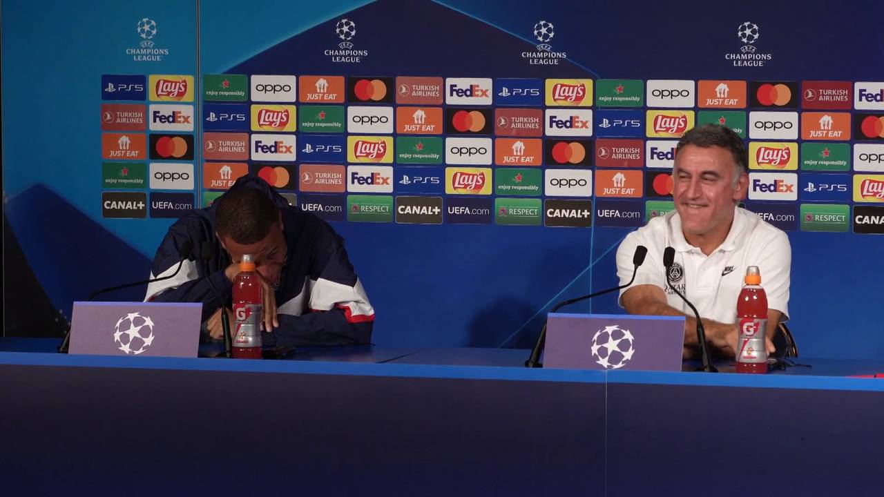 Kylian Mbappé und Galtier amüsieren sich über Frage nach Privatjet-Reise
