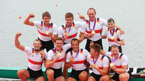 Der Deutschland-Achter gewann 2012 die Gold-Medaille