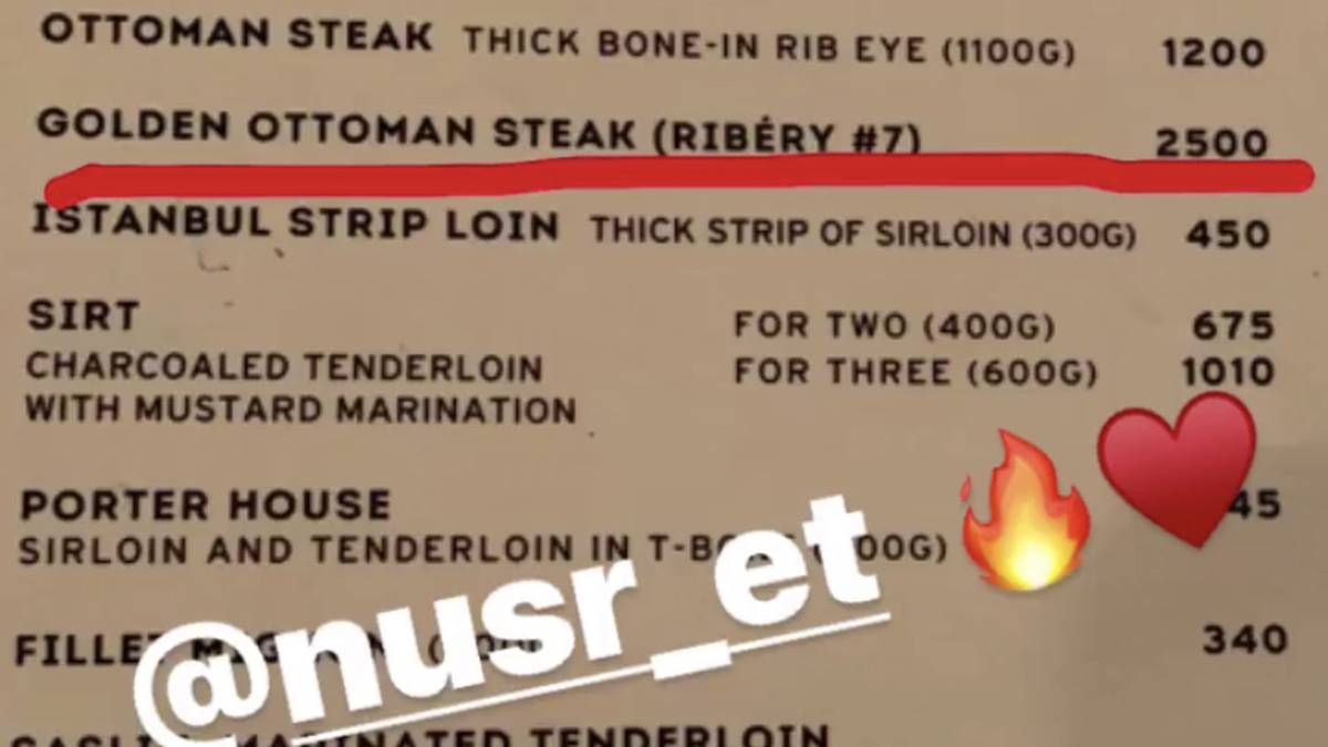 Das Goldsteak "Golden Ottoman Steak (Ribéry #7)" kostet umgerechnet 600 Euro