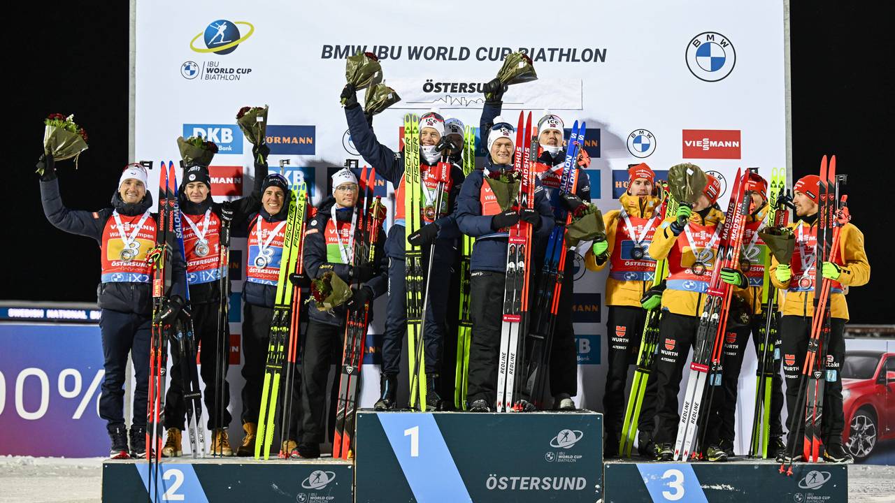 Biathlon-Staffel läuft trotzt Doppelausfall aufs Podium