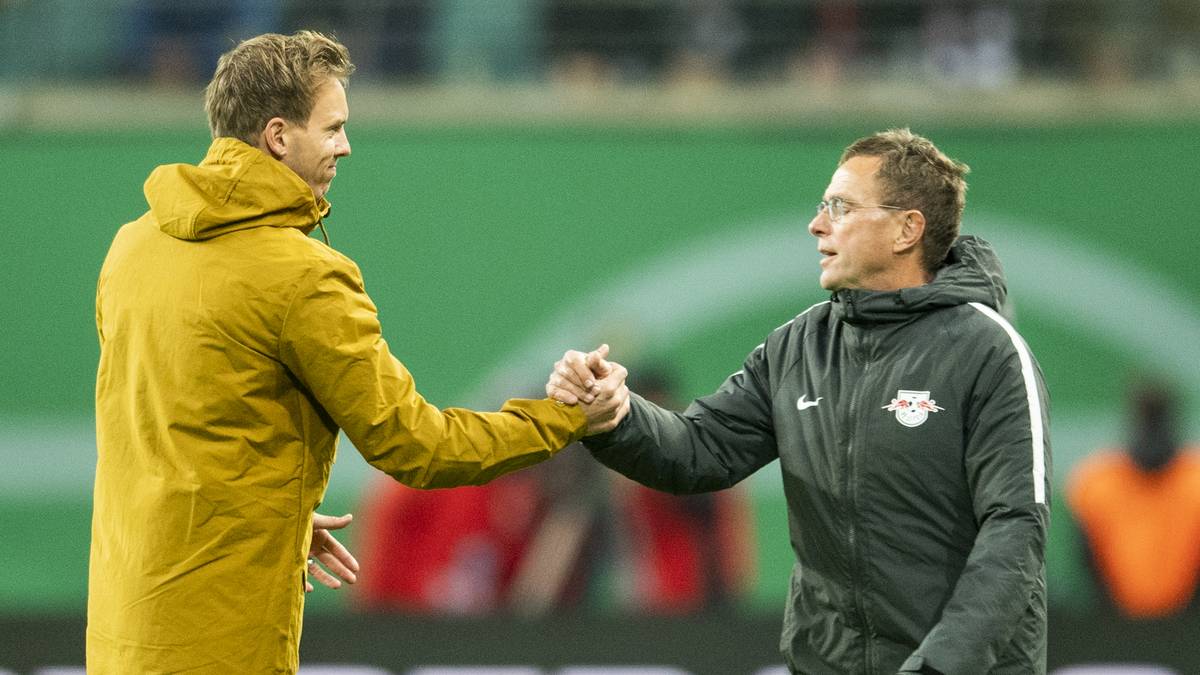 Julian Nagelsmann und Ralf Rangnick arbeiten in der kommenden Saison bei RB Leipzig zusammen