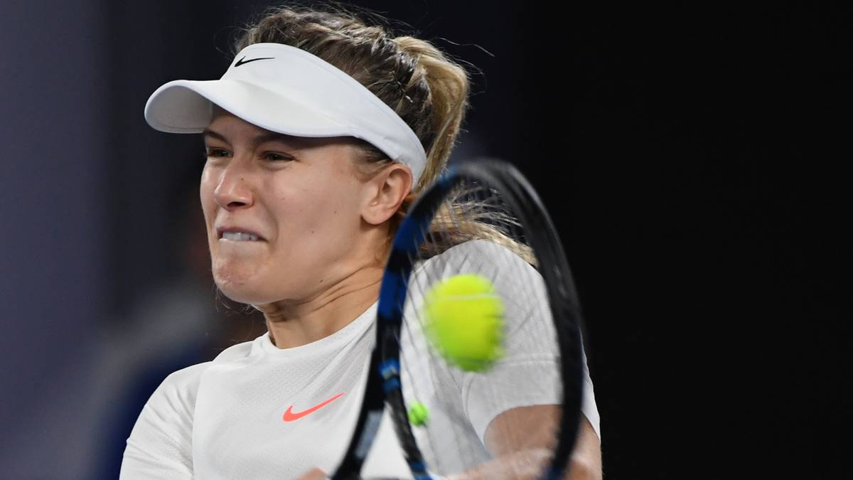 Kurzes Oberteil, kurzer Rock und viel Haut dazwischen - Bouchards Outfit beim ersten Grand Slam Turnier des Jahres in Melbourne war der absolute Hingucker