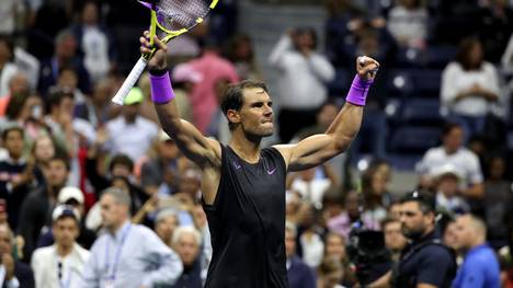 Rafael Nadal feiert bei den US Open einen Sieg gegen John Millman
