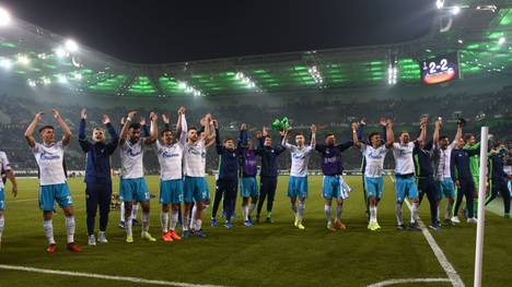 Schalke 04 feiert den Einzug ins Viertelfinale der UEFA Europa League