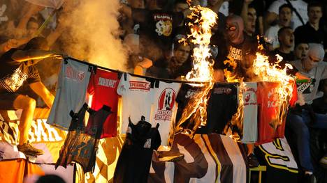 Partizans Fans haben sich mehrfach unsportlich verhalten