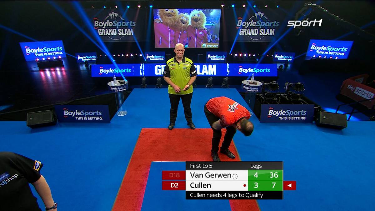 Grand Slam of Darts: Michael van Gerwen besiegt Joe Cullen mit 5:3