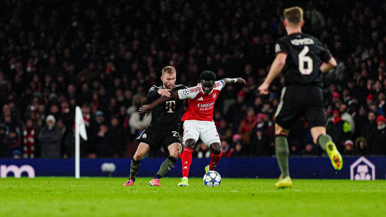 Konrad Laimer erwischte keinen guten Tag gegen Arsenal