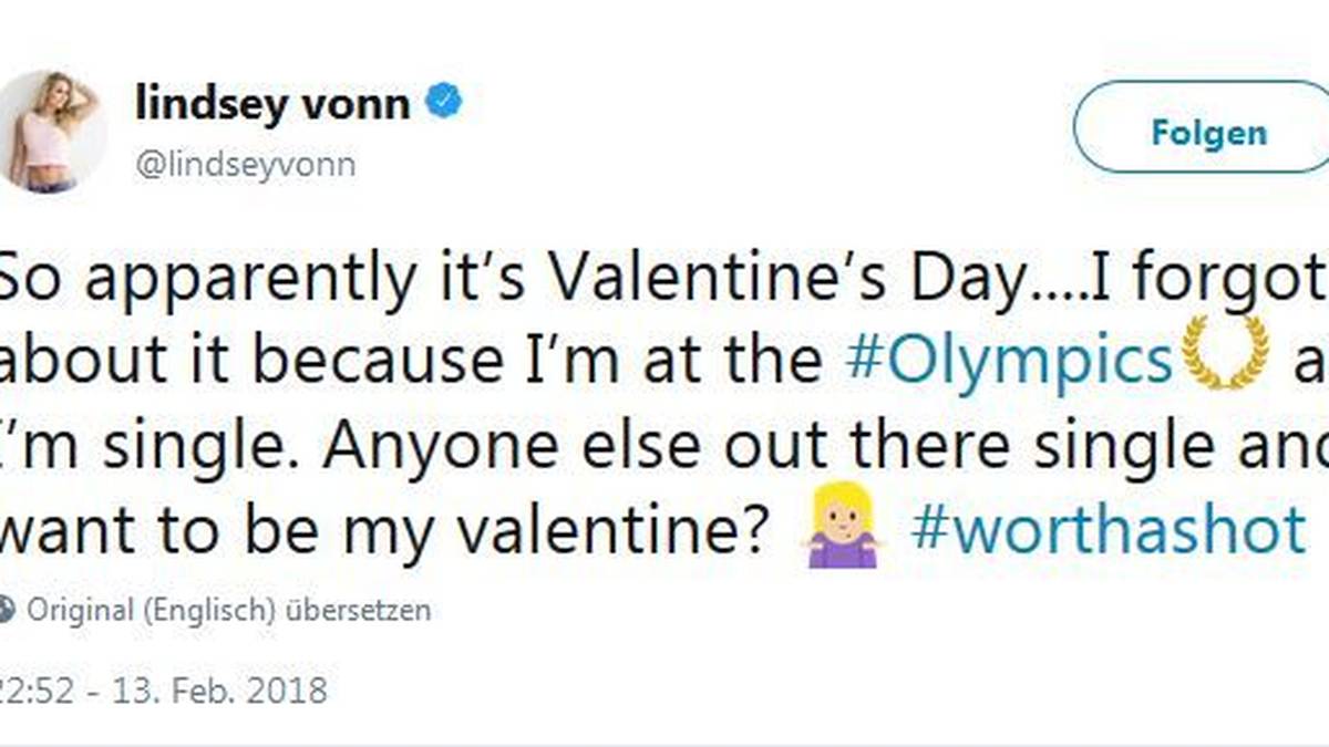 Nebenbei kümmert sie sich um ihr privates Glück und startet auf Twitter eine Anfrage für ein Valentinstags-Date - auch wenn das wohl nicht ganz ernst gemeint war, oder doch?