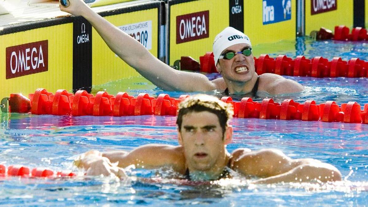 Paul Biedermann (hinten) ließ Michael Phelps (vorne) 2009 über 200 Meter alt aussehen