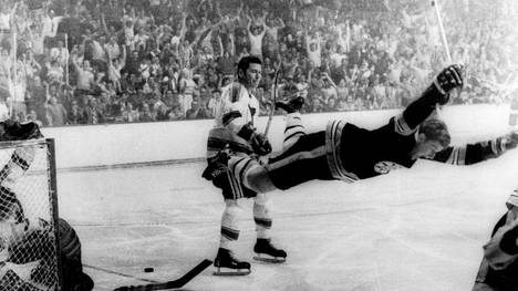 Bobby Orr geht mit seinem Superman-Jubel 1970 in die Eishockey-Geschichte ein