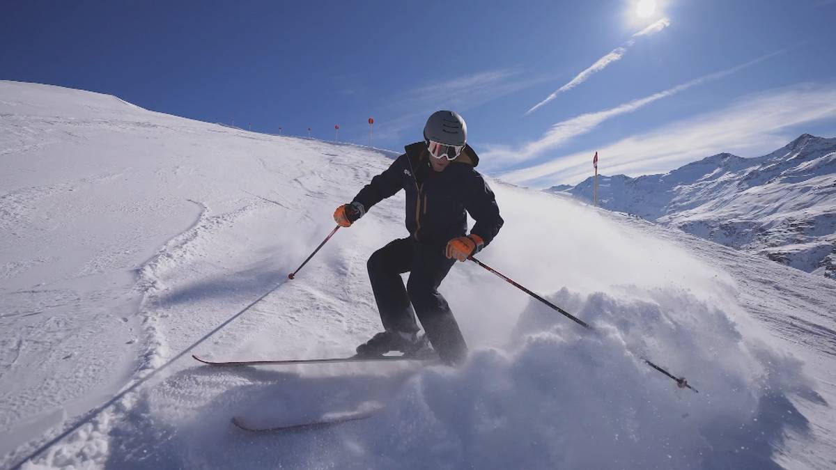 Der WM-Silbermedaillen-Gewinner von 2015, Fritz Dopfer, testet beim DSV skiTEST verschiedene Skimodelle. Bei optimalen Verhältnissen hat der ehemaligen Skirennläufer den Allmountain-Ski unter die Lupe genommen. 